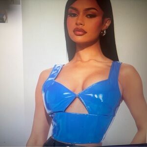 Fashion Nova Vibrant Blue Crop Top